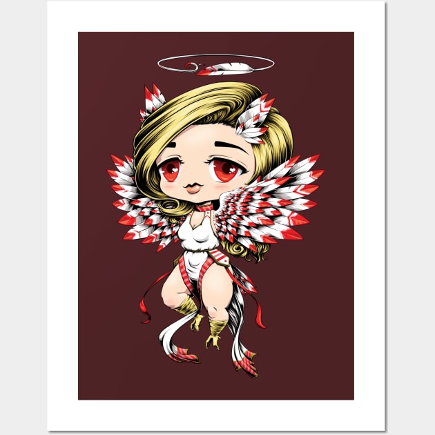 Chibi Angel Harpy Wall Art by redappletees